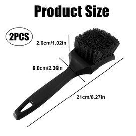XNBTFK 2Pcs Detailing Car Wheel Cleaning Brush, Multi functional alloy wheel brush for Tires, Rims, Motorcycles, Bicycles, Boats- Easy Dirt Removal Bristles