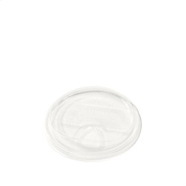 TOSSWARE NATURAL Flat Sip Lid Set of 50 - Plant Based 96mm Lids for Cold Cups - Plastic Alternative Straw Lids - Clear Flat Lids - Only Compatible with TOSSWARE NATURAL 10, 12, 16, 20 & 24oz Cups