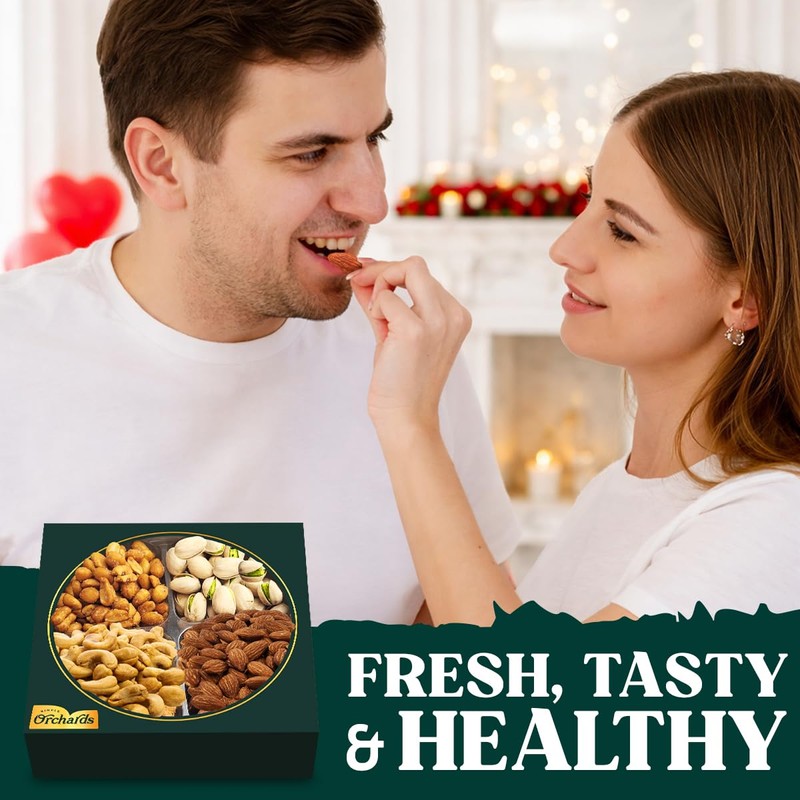 Valentines Day Nuts gift Basket of Cravings Gourmet Collection, Healthy