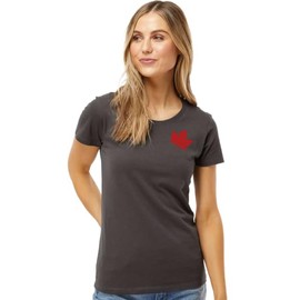 Womens Canada Maple Leaf T-Shirt - Handmade Premium Canada Shirt L2 (Charcoal, XXL)