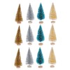 SHOWERORO Artificial Mini Christmas Trees Vivid Pine Trees Desktop Ornaments