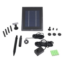 Sunnydaze 65 GPH Solar Pump and Panel Kit with Battery Pack and LED Light - Pool and Fountain Pump - 47-Inch Lift