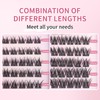 Lash Clusters 100PCS Cluster Lashes Wispy Fluffy D Curl Super
