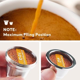 BRBHOM Stainless Steel Coffee Capsules Compatible with L'OR Barista LM8012 / 60 I Refillable Coffee Capsule, Reusable espresso pods Coffee Capsules, Measuring Spoon + Brush with Tamper (Big + Small