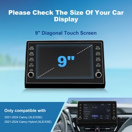 (2Pack) Coleya 2021 2022 2023 2024 Camry Screen Protector for Toyota Camry (XLE/XSE/LE/SE/TRD) 9-inch Touch Screen, 2023 2024 Camry Hybrid Accessories High Clarity (Product Dimensions 10.46"L*5.66"W)