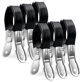 Stainless Steel Towel Clips for Beach Loungers, Pack of 6 Large Clothes Pegs, Towel Clips, Metal Clips for Laundry, Beach Towel and Thick Clothes