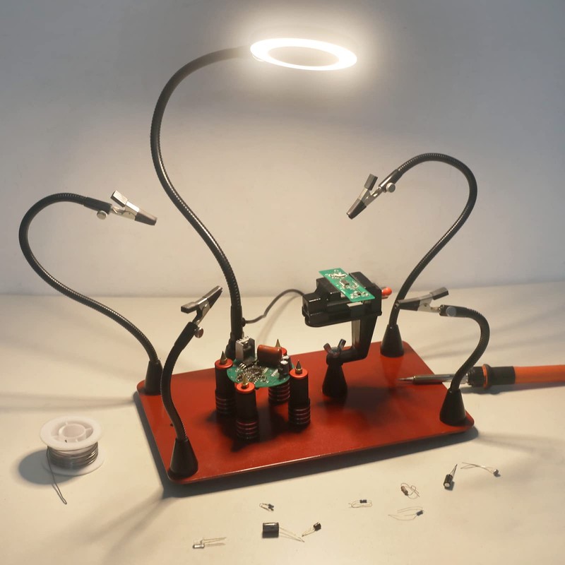 Soldering Helping Hands Station, NEWACALOX Magnetic Third Hand Helping Tool