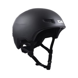 TSG All Terrain Helmet, Multi Sports, All Season, Full Wrap, in Mold Construction, EPS Lining, Lightweight, Well Ventilated, Cycling, Skating, Winter Sports, Tuned, Secure Fit, Satin Black, S/M