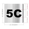 Apartment number 5C sign - UNIT NUMBER 5C SIGN (SILVER,