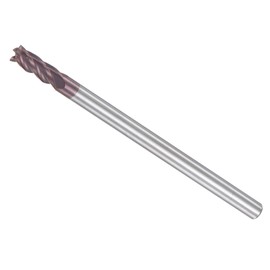 CoCud Square Nose End Mill, 3mm x 8mm Cutting 3mm Shank, AlTiN Coated M30 Micro Grain Carbide 4 Flutes CNC Router Bits - (Applications: for Milling Stainless Steel Hardened Steel)