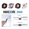 NICOR Lighting 4 inch LED Gimbal Recessed Downlight in White,