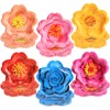 60PCS Mexican Fiesta Party Plates Mexican Flower Shape Disposable Dessert