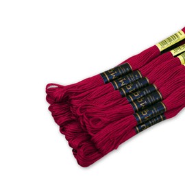 UMC STAG Pack of 12 Red Premium Embroidery Thread | 100% Egyptian Cotton Premium Skeins | Cross Stitch Embroidery Floss | Oeko TEX Certified Stranded Cotton | Ideal for Arts & Crafts (Red 47)