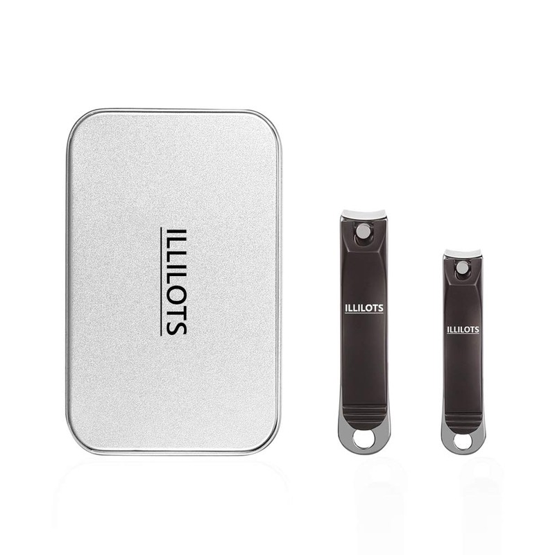 ILLILOTS Nail Clippers Set with Build-in Nail File, Durable Sharp