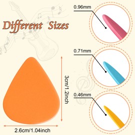 Augshy Guitar Picks, 150 Pack Premium Celluloid Guitar Pick Variety Pack with Organizer Storage Box Includes Thin, Medium & Heavy Gauges for Acoustic Guitar, Electric Guitar, Bass（0.46 0.71 0.96mm)