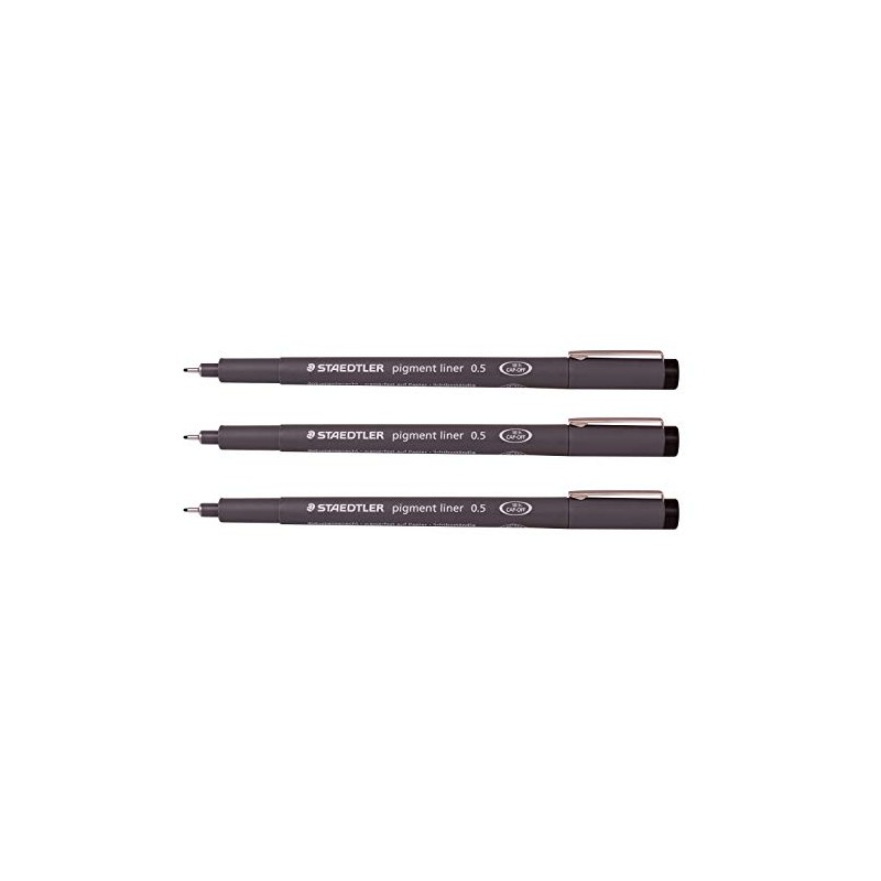 Staedtler 0.5 mm Pigment Liner Fineliner Sketching Drawing Drafting Pens