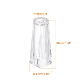 sourcing map Cord Knobs, Transparent Plastic Cord Tassel Drops Pull End Pendant for Window Blinds Shade Curtain Craft, 1.3x0.5" 20Pcs