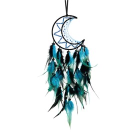 NIDHFG 1 Piece Of Moon Feather Dream Catcher, Creative Pendant, Home Decoration Pendant, Hand-Woven Pendant, Retro Pendant.