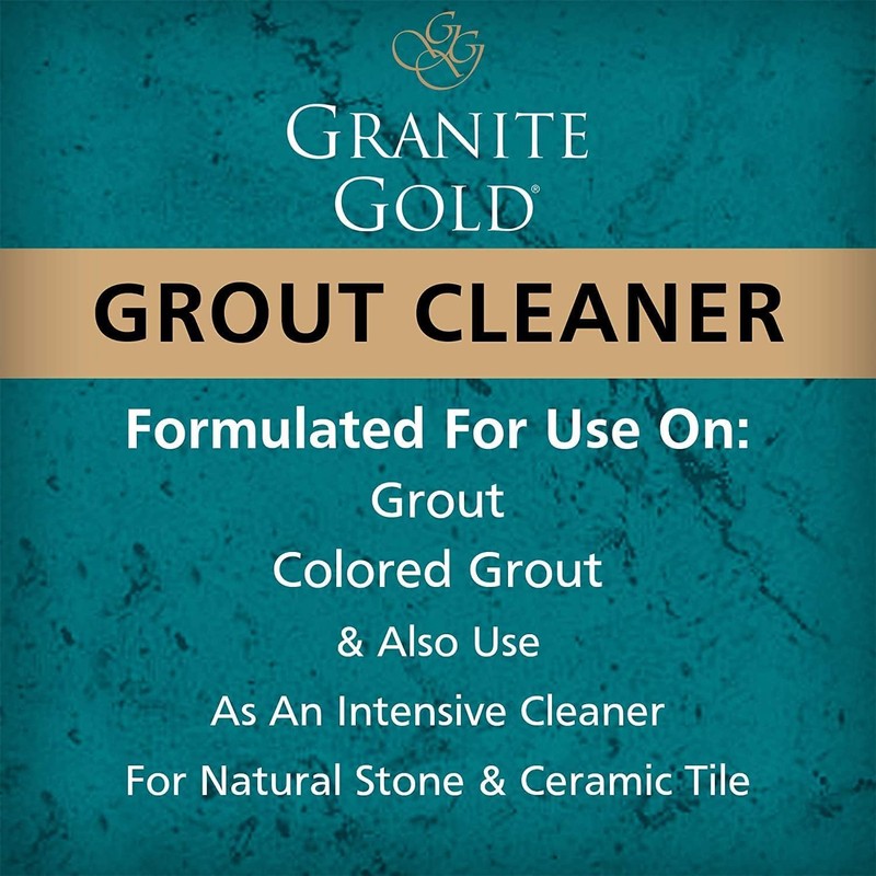 Granite Gold Grout Cleaner Spray with Brush for Stone, Ceramic,