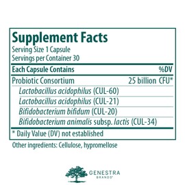 Genestra Brands Genestra Brands HMF Intensive | Four Strains of Probiotics to Support Intestinal Health, Abdominal Comfort, and Healthy Microflora* | 30 Capsules