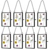 Landhoow 8 Pcs Double Glass Frame for Pressed Dried Flowers