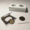 PATIKIL 2x2 Coin Flips 100pcs 26.5mm Cardboard Coin Holder Paper