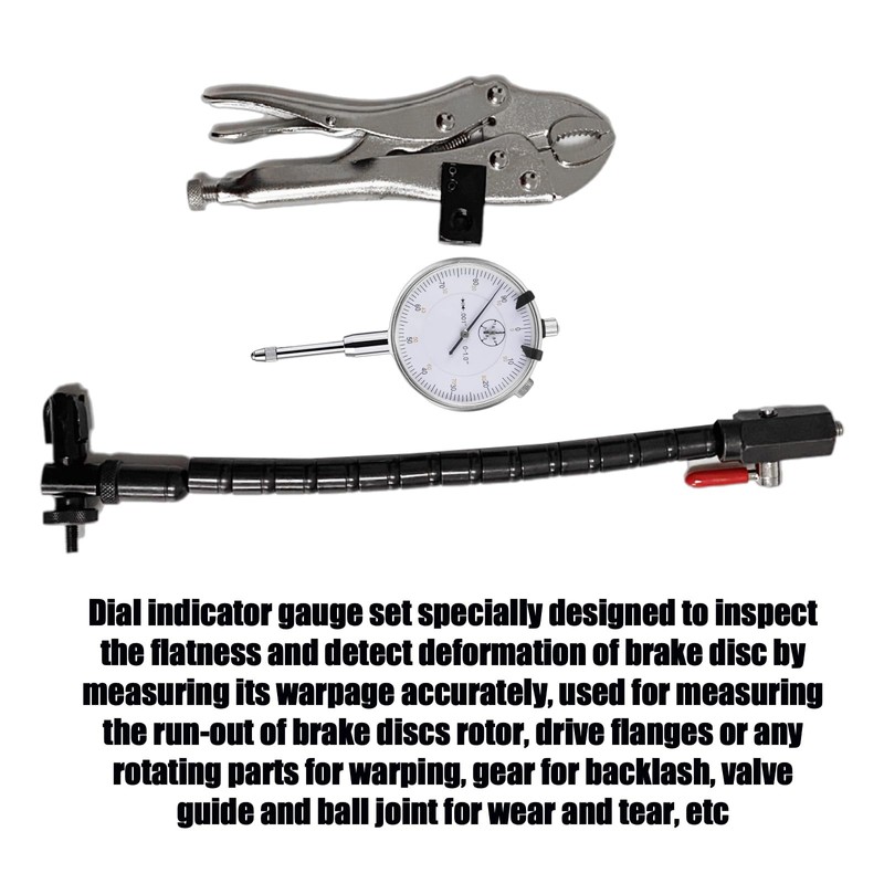 Disc Brake Rotor Ball Joint Gauge, 0-1” by 0.001” Dial