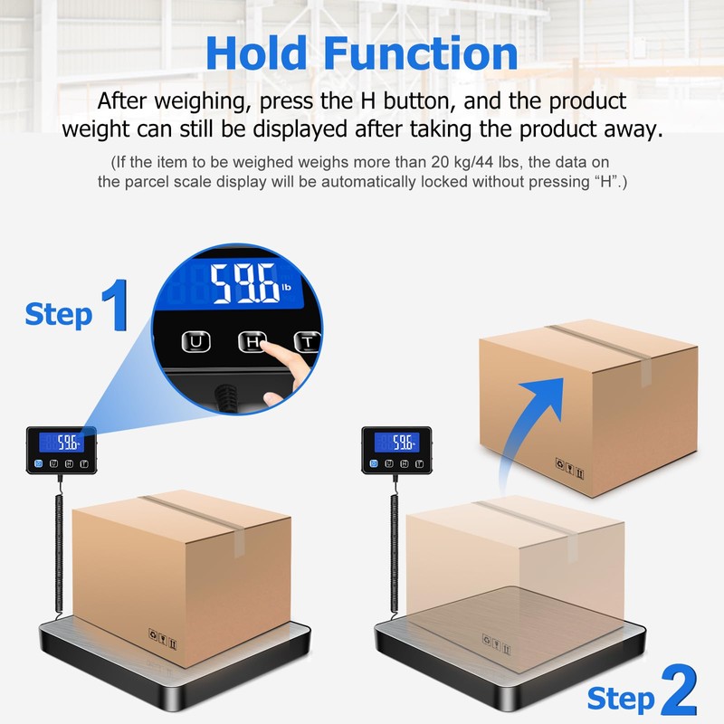 KUAIVO Shipping Scale, 440 lbs/0.35oz High Accurate Digital Postal Scale