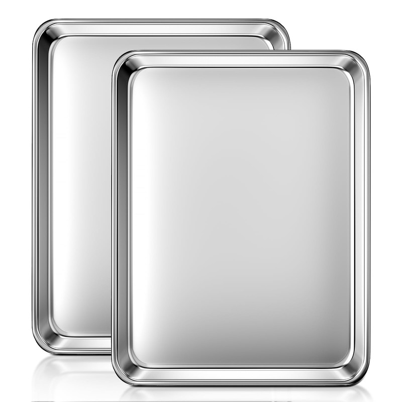 Baking Sheet Set of 2, Commercial Grade Stainless Steel Cookie