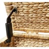 eHemco Heavy-duty Water Hyacinth Wicker Storage Trunk with Metal Frame,