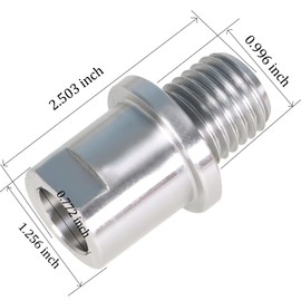 findmall Adaptador de husillo de cabeza de torno convierte 3/4 pulgadas x 10 TPI a 1 pulgada x 8TPI para torno de carpintería