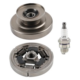 MOTOALL Clutch Drum V Belt Pulley Kit with Spark Plug 42387608500 Fit for Stihl TS420 TS410 Cut Off Saw, Chainsaw Accessories