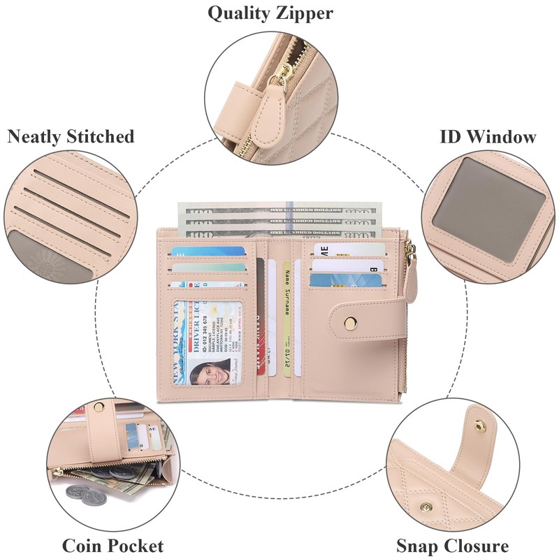 SENDEFN Women's Small Purse with RFID Protection Women's Leather Wallet