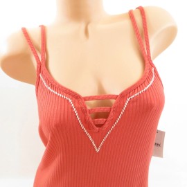 Jenni Gown Cayenne Ladder Scoop Neck Chemise Style Size S