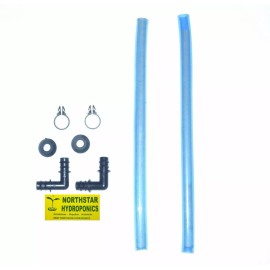 NORTHSTAR HYDROPONICS 2 HYDROPONIC SIGHT LEVEL TUBE DRAIN KIT FOR HYDRO SYSTEM RESERVOIR OR BUCKET