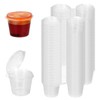 1oz 100 Pieces Small Plastic Containers with Lids, 25ml Small