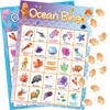 FANCY LAND Ocean Bingo Game 24 Players for Kids Under