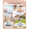 3-in-1 Baby Lounger&Baby Seat&Tummy Time Mat, Infant Lounger for Newborn