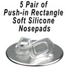 GMS Optical Premium Grade Soft Silicone - Rectangle Shaped Nose