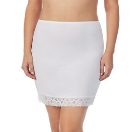 Jones New York Women's Silky Touch 19 Anti-Cling Above Knee Half Slip, White, M