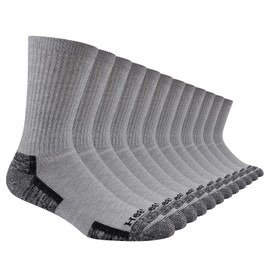 Heatuff Mens Crew Socks Moisture Wicking Max Cushion Athletic Work Socks for men 6 Pairs