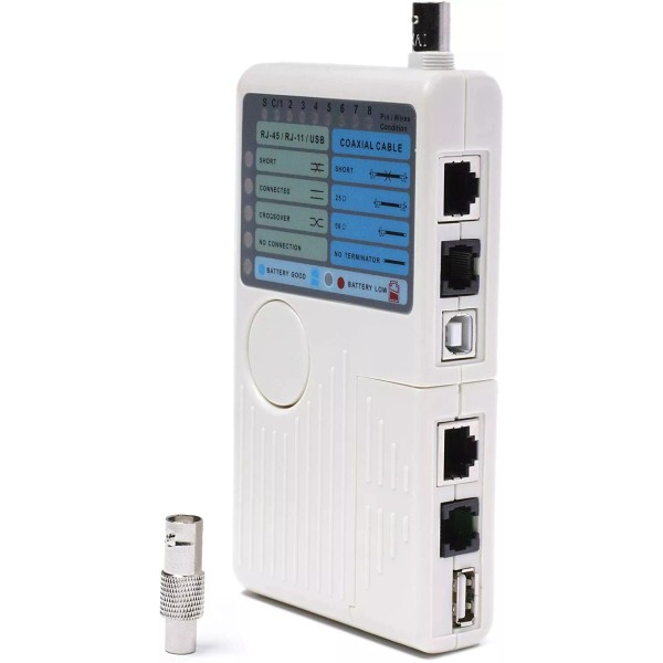 THE CIMPLE CO Universal Network Cable Tester Tool, BNC, RJ45,