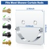 Metal Shower Rod Holders, Adhesive Shower Curtain Rod Holder for