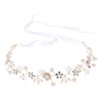 Xansema Flower Bride Wedding Headband for Women and Girls, Pearl