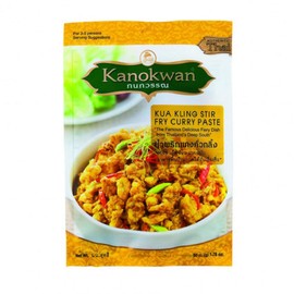 Kanokwan, Kua Kling Stir Fry Curry Paste, Size 50 Gram X 4 Packs