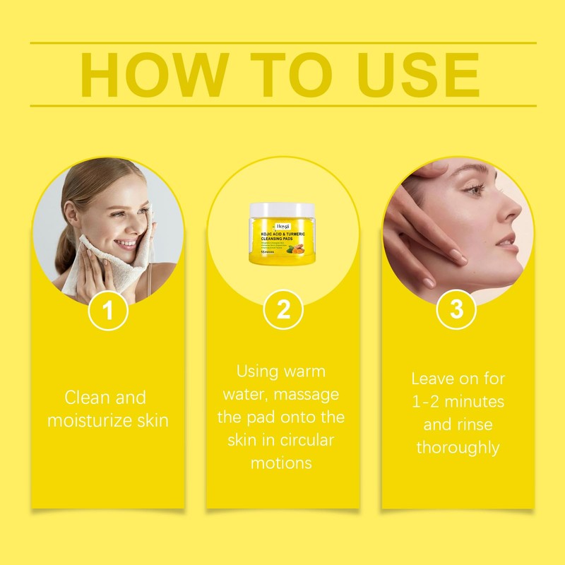 Turmeric Kojic Acid Cleansing Pads, Turmeric Kojic Acid Pads, Turmeric