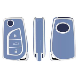 OFFCURVE Key Case Car Key Cover Key Case Key Protective Cover Fits Toyota RAV4 Scion TC IM Corolla Prius Yaris Aygo Auris Camry Avensis Peugeot 108 Citroen C1