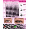 Short Lash Clusters Wispy Fluffy CD Curl Cluster Eyelash Extensions