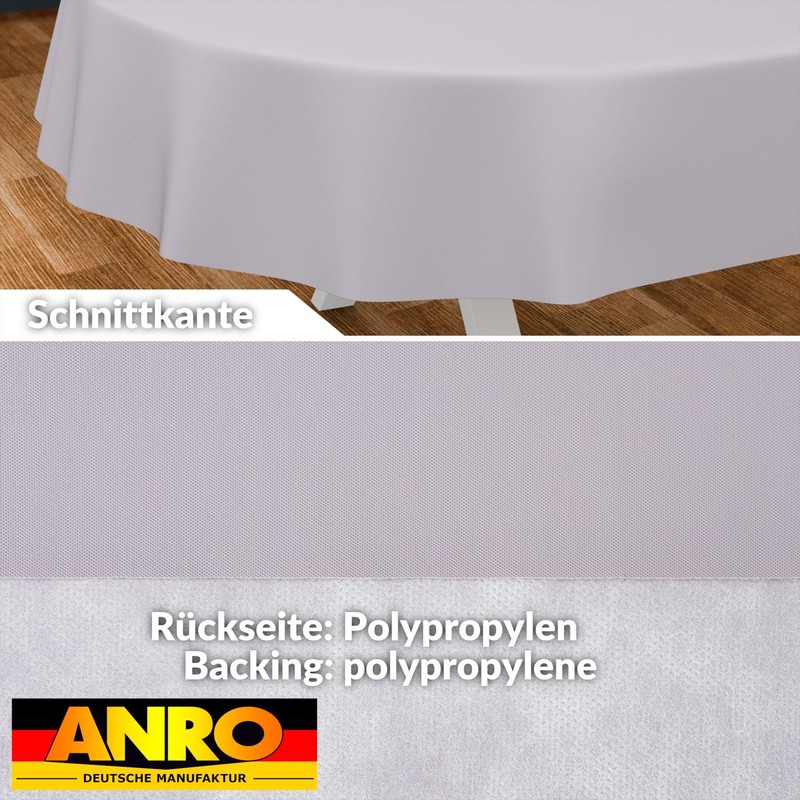 ANRO Oilcloth Tablecloth, Washable, Oilcloth, Garden Tablecloth, Outdoor, Indoor, Oval,