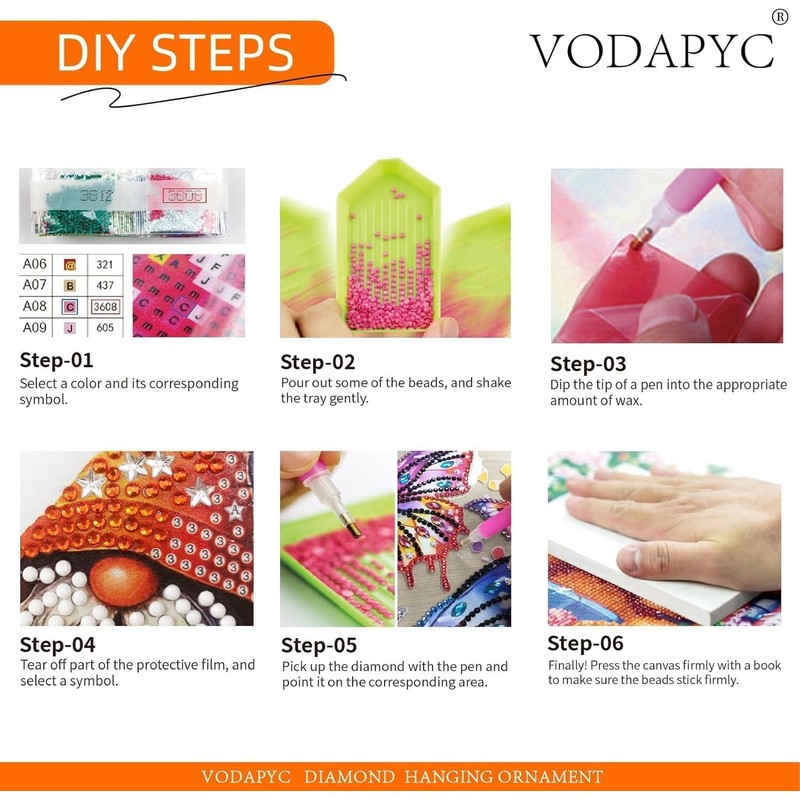 VODAPYC Christmas Wreath Diamond Art Hanging Kit for Adults, DIY
